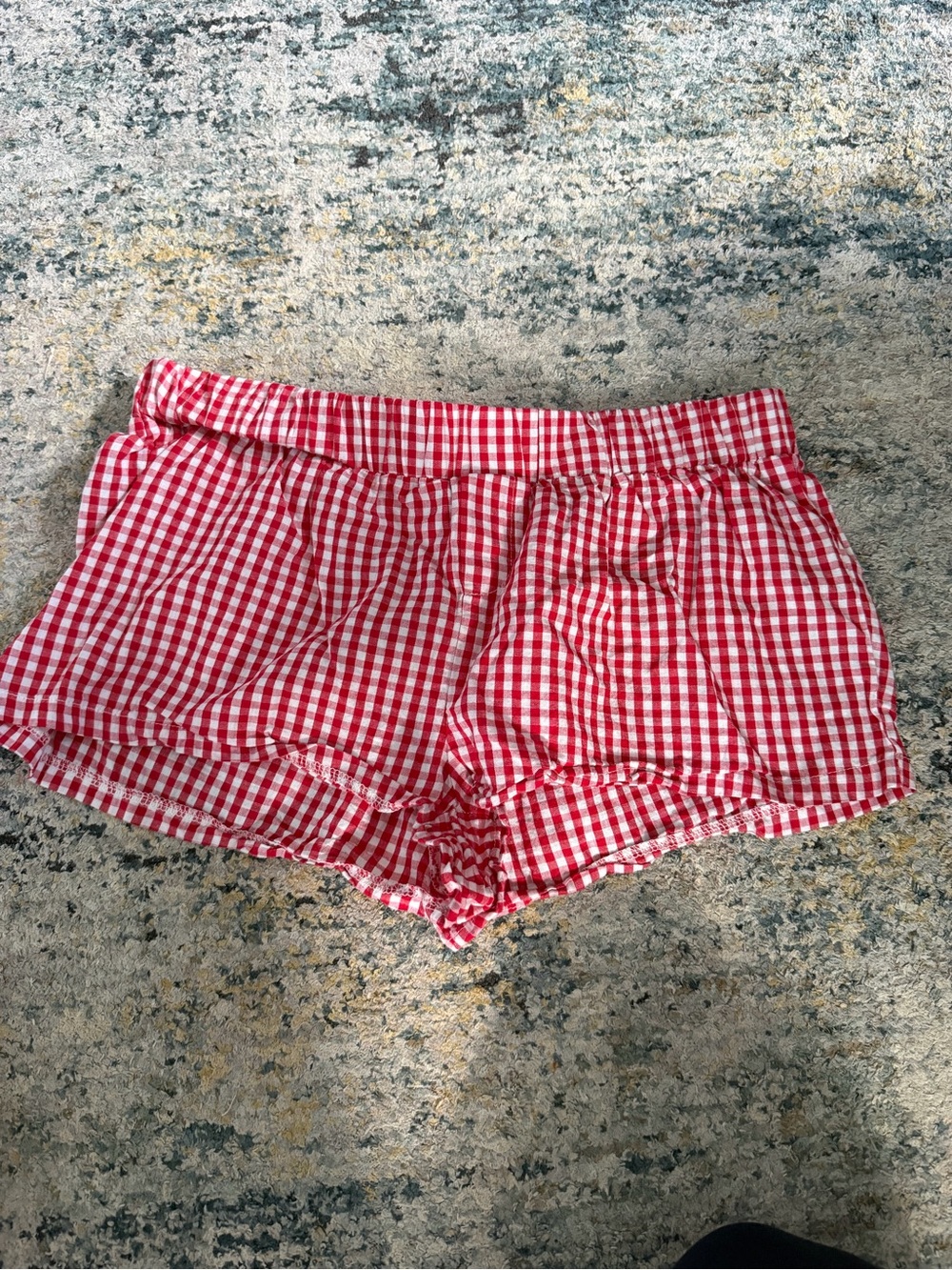 Edikted Red Gingham High-Waist Women’s Shorts